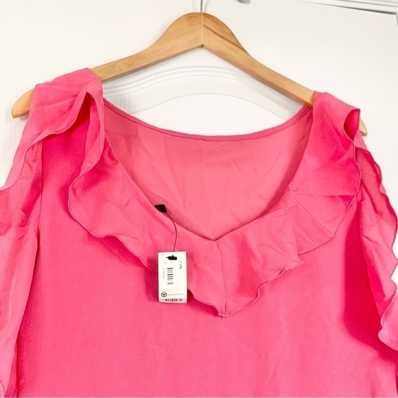 *Missing Belt* The Limited Pink Sleeveless Ruffle shift dress - Picture 12 of 12